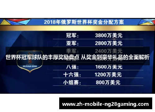 世界杯冠军球队的丰厚奖励盘点 从奖金到豪华礼品的全面解析