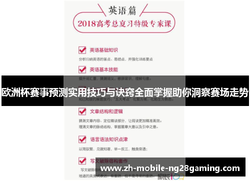 欧洲杯赛事预测实用技巧与诀窍全面掌握助你洞察赛场走势