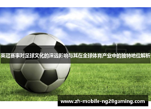 英冠赛事对足球文化的深远影响与其在全球体育产业中的独特地位解析